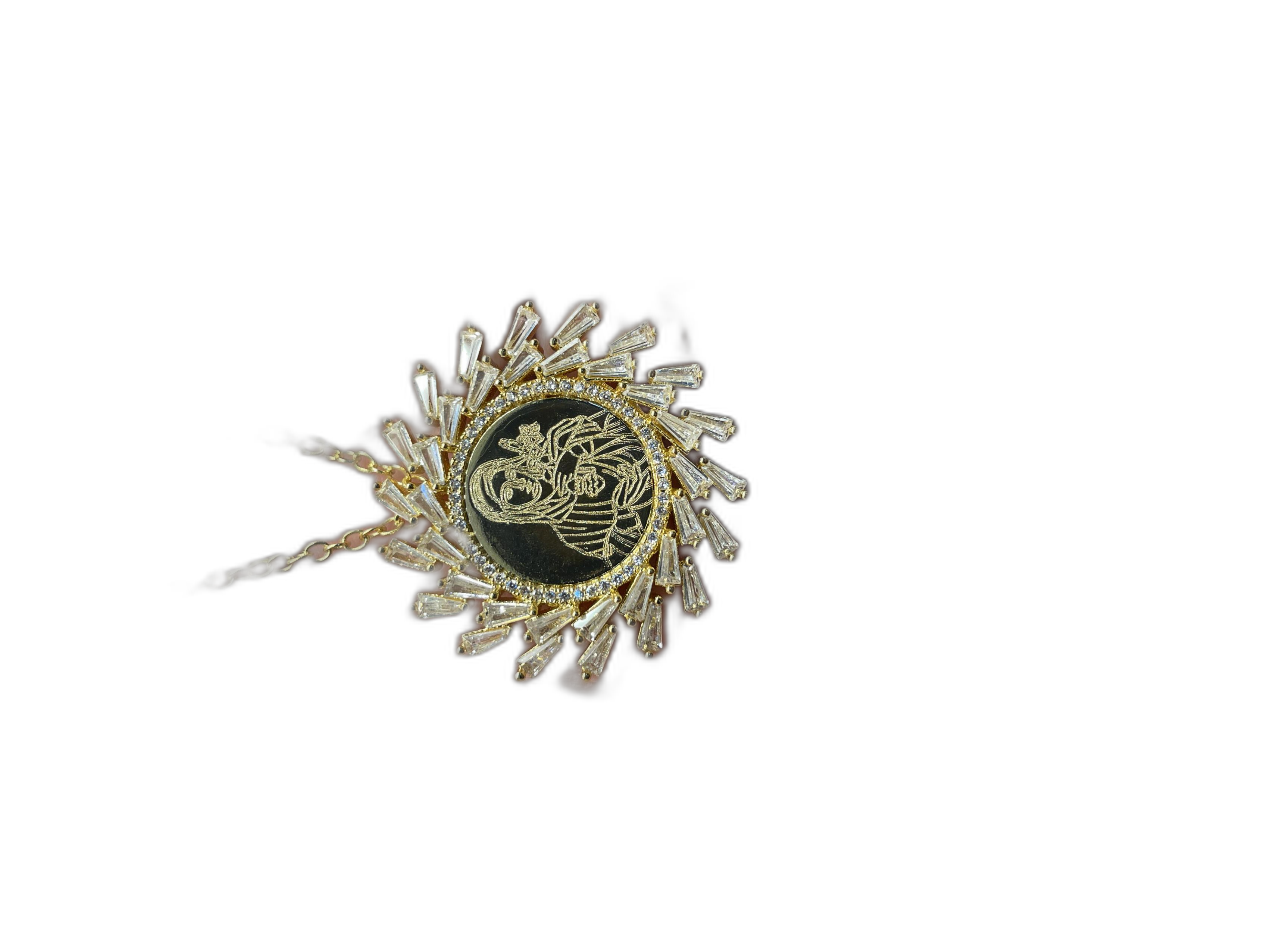 Jesus Sun Medal Necklace
