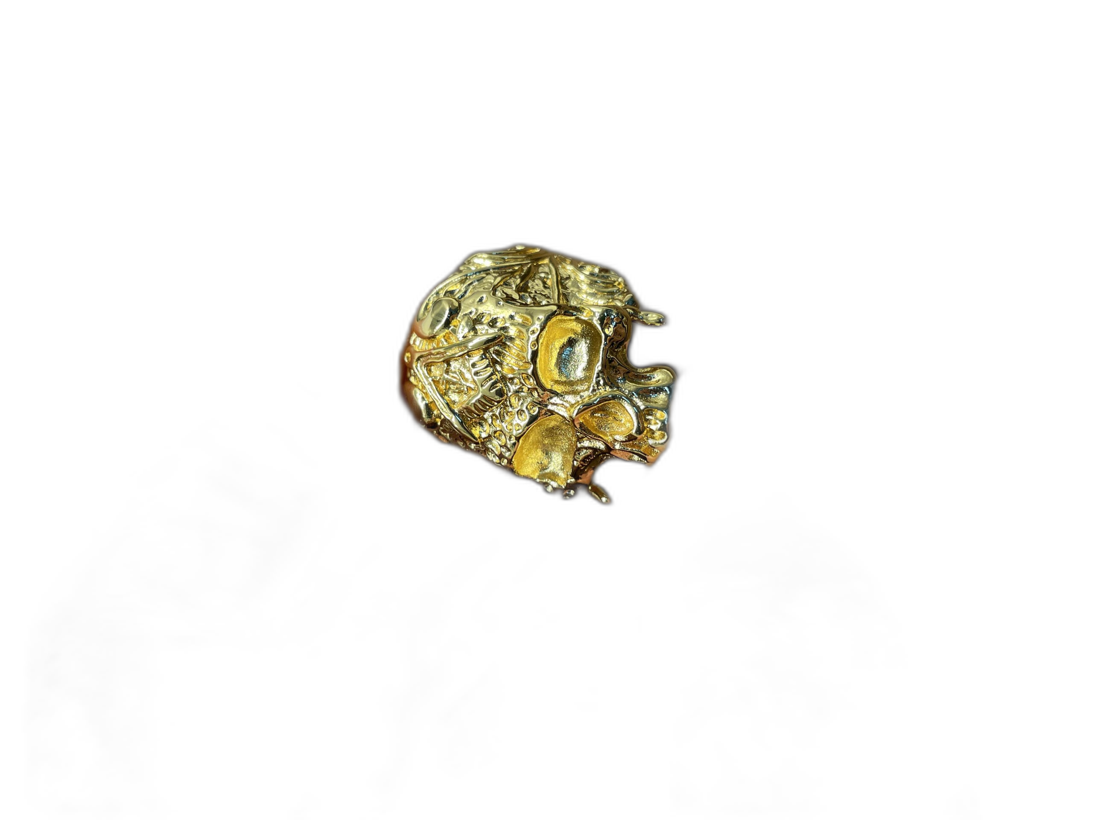 Gold Skull Open Ring