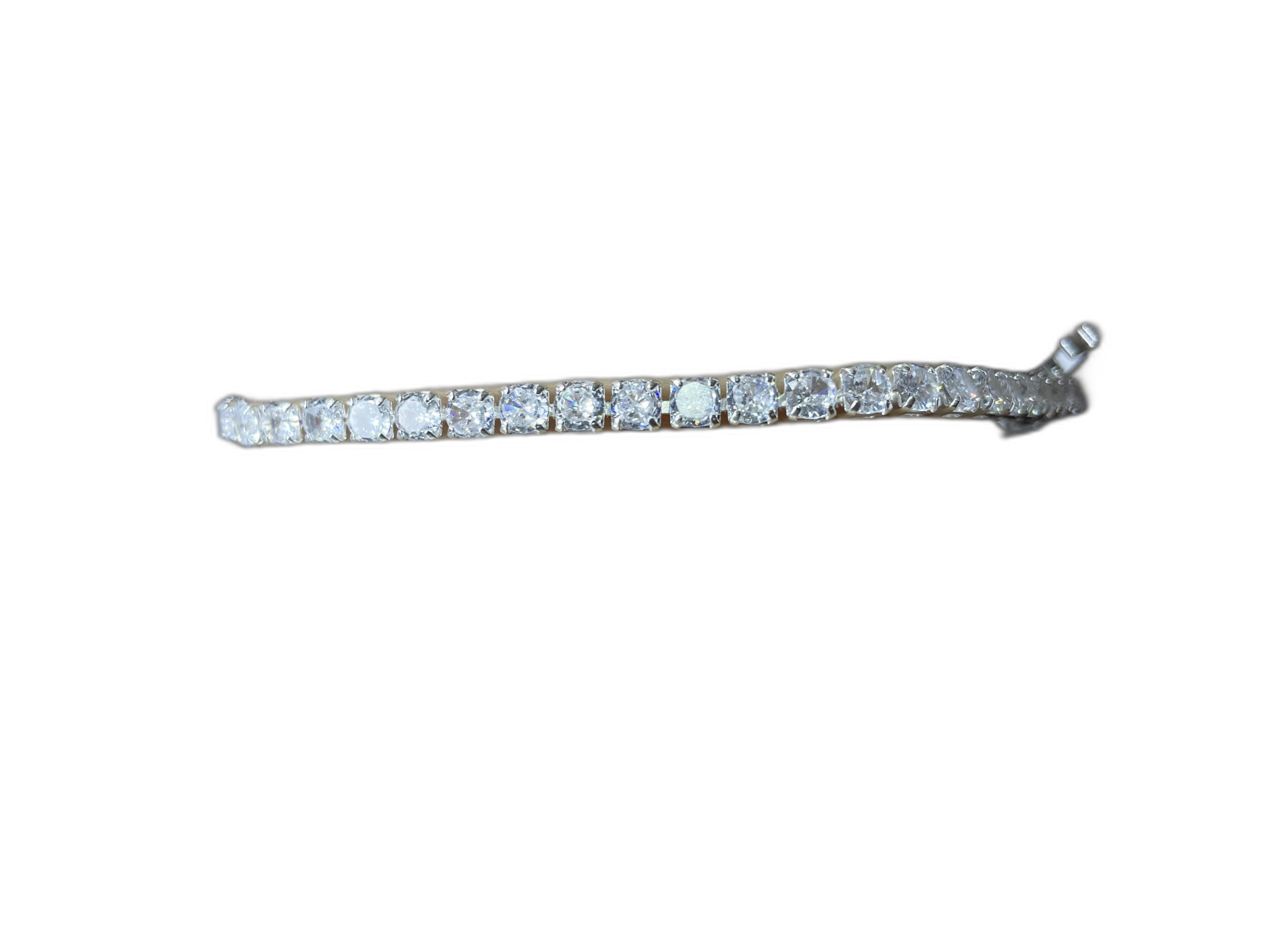 Wide CZ Tennis Bracelet