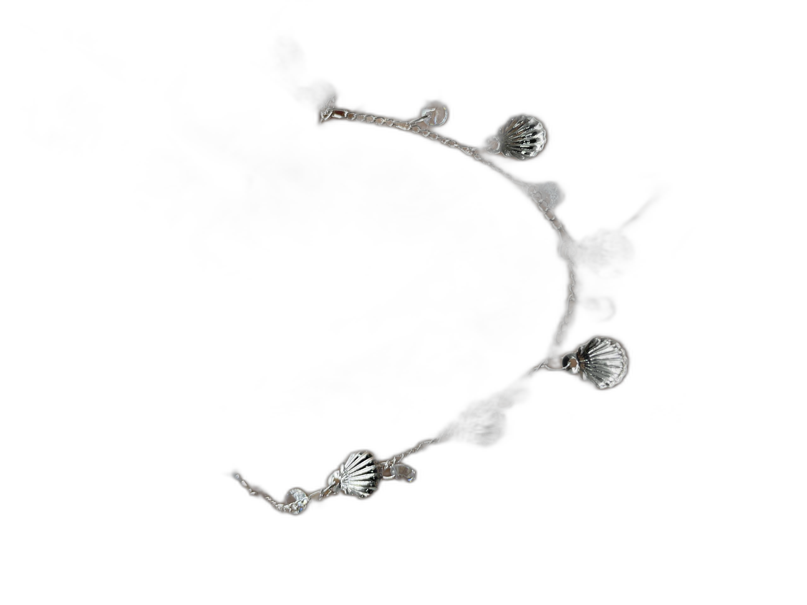 Shell & Crystal Chain Bracelet