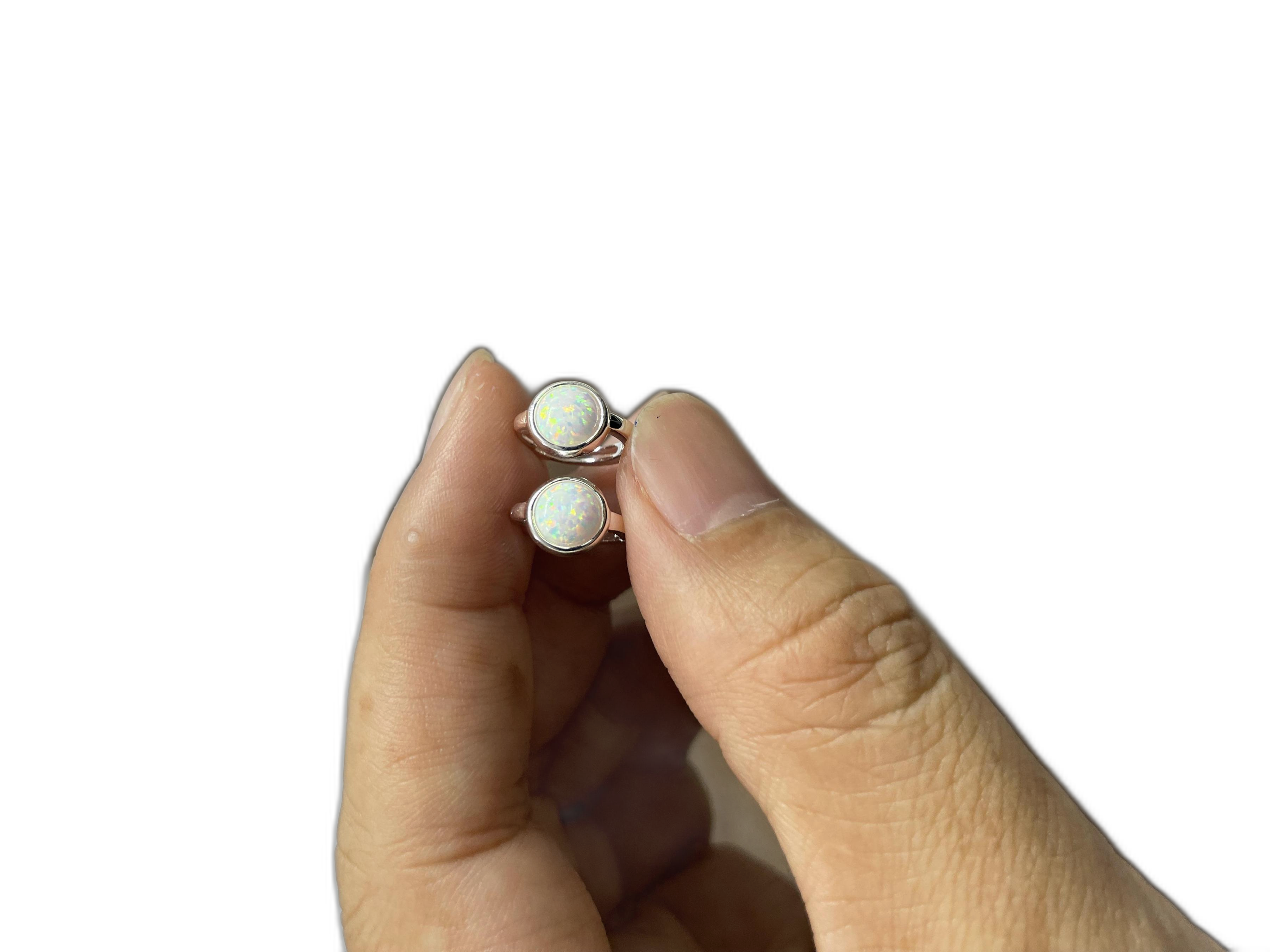 Opal Mini Hoop Earrings
