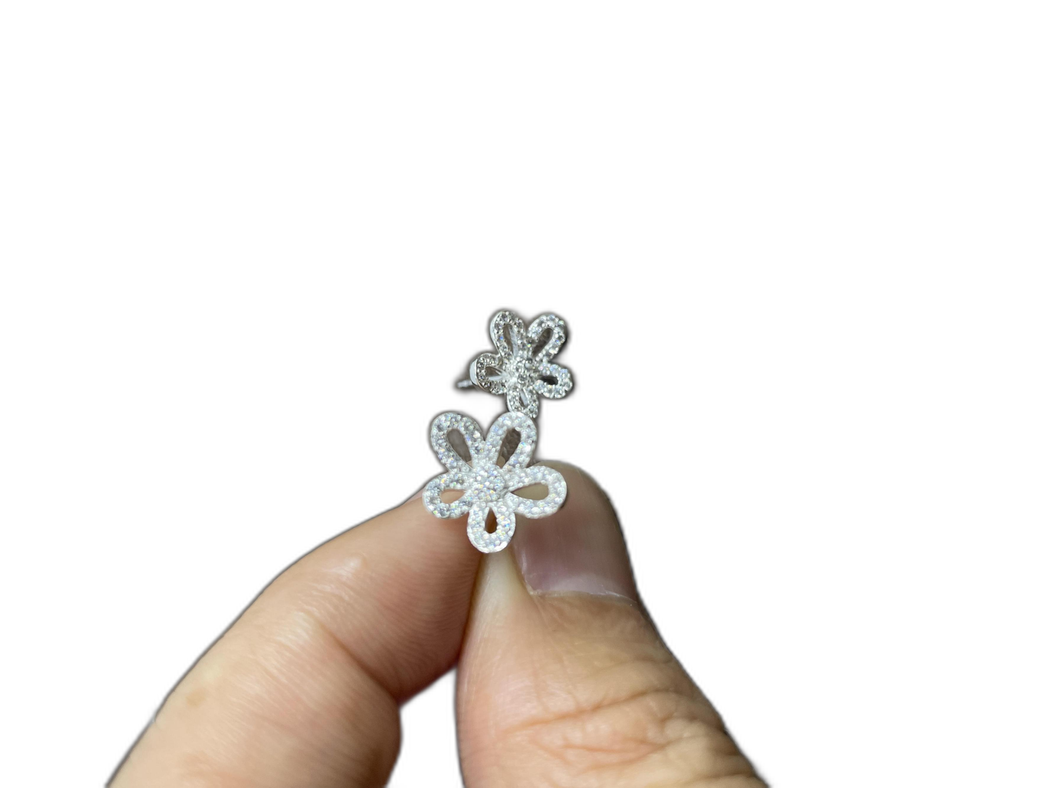 Daisy Flower CZ Stud Earrings